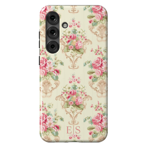Custom Initials Shabby Chic Rococo Galaxy Case
