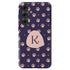 Custom Initials Cat Paws Galaxy Case