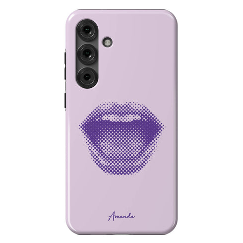 Personalized Pop Art Halftone Lips Galaxy Case