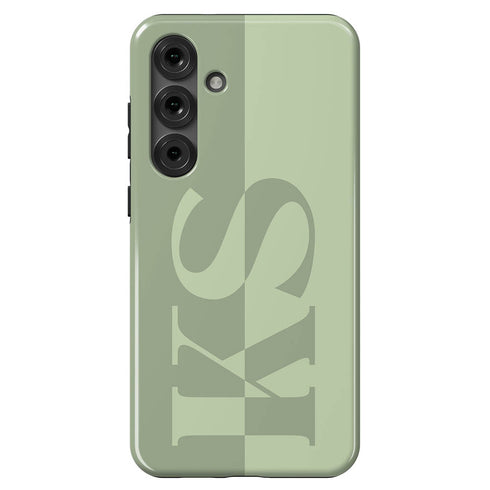 Personalized Minimalist Two-Tone Solid Galaxy Case