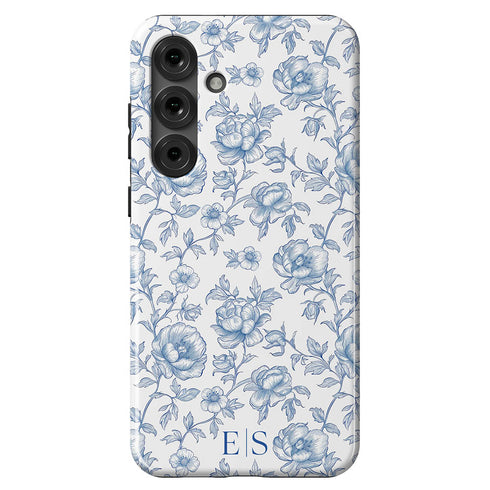 Custom Initials French Toile De Jouy Galaxy Case V1