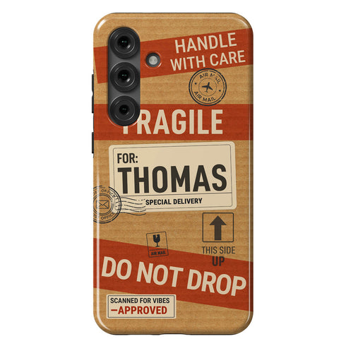 Personalized Fragile Handle With Care Galaxy Case