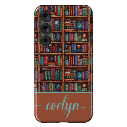 Custom Name Bookshelf Academia Galaxy Case