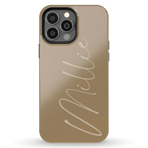 Custom Signature Name Earth Tones iPhone Case - Light