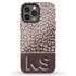 Boho Leopard 3D Initials iPhone Case