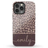 Boho Leopard Custom Name iPhone Case