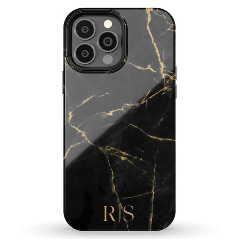 Custom Initials Marble iPhone Case