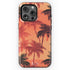 Custom Initials Tropical Blush Palm Trees iPhone Case