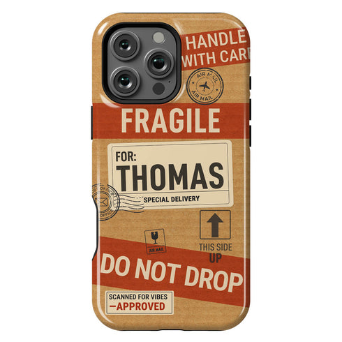 Personalized Fragile Handle With Care iPhone Case