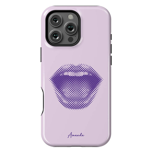 Personalized Pop Art Halftone Lips iPhone Case