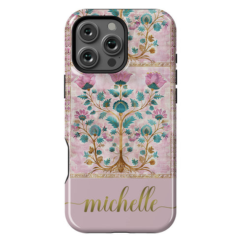 Custom Name Mandala Boho Floral iPhone Case
