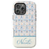 Custom Name Blue Mediterranean Tiles iPhone Case