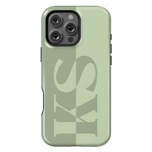 Personalized Minimalist Two-Tone Solid iPhone Case