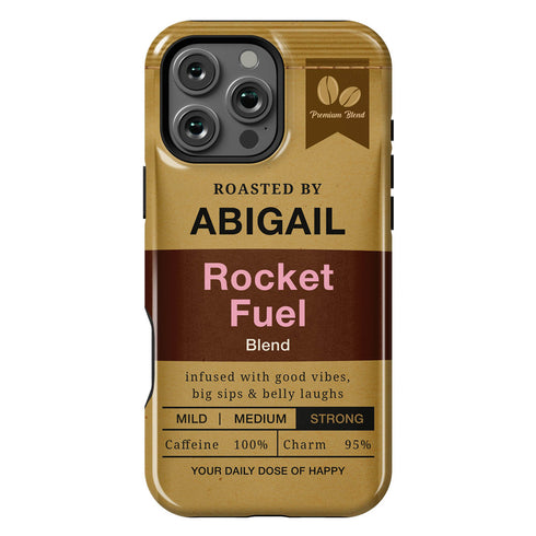 Personalized Morning Fuel Coffee Bean Bag iPhone Case