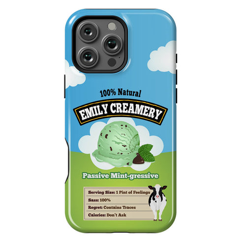 Personalized Emotional Support Ice Cream Pint iPhone Case