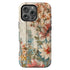 Custom Initials Boho Chic Vintage Floral iPhone Case
