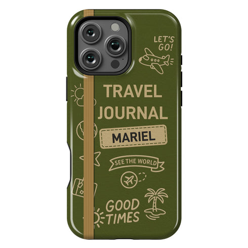Personalized Classic Travel Journal iPhone Case