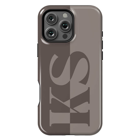 Personalized Minimalist Two-Tone Terra iPhone Case