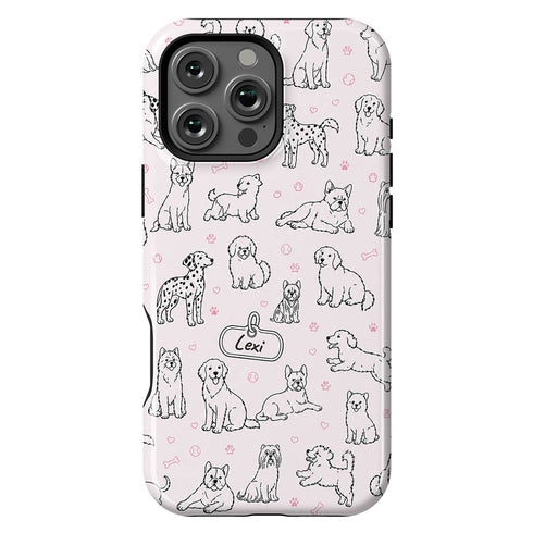 Personalized Dog Doodle Tag iPhone Case