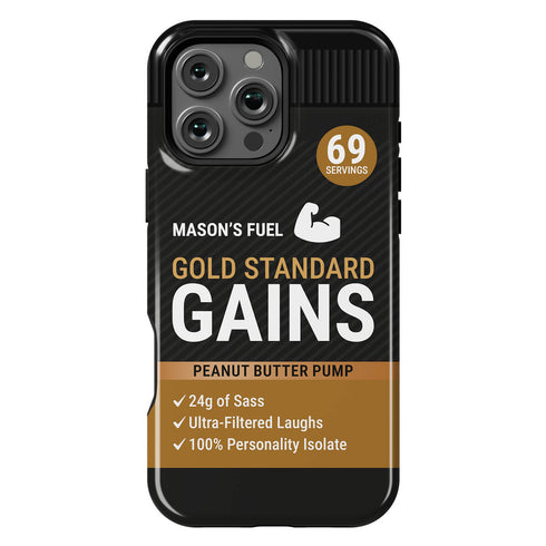 Personalized Gym Rat Protein Powder iPhone Case