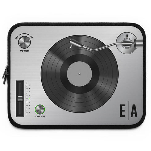 Personalized Classic Vinyl Record Player Laptop Sleeve