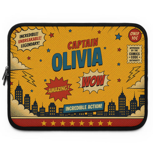 Personalized Comic Book Laptop Sleeve