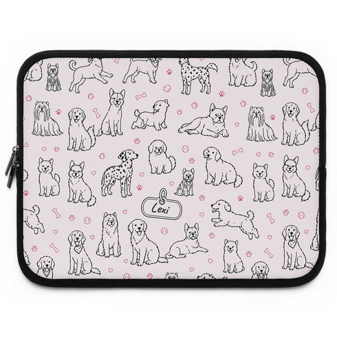 Personalized Dog Doodle Tag Laptop Sleeve
