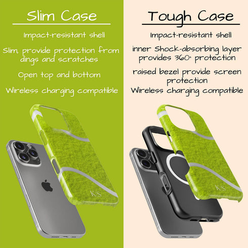 Sports Tennis Ball Initials iPhone Case