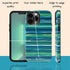 Custom Initials Tropical Turquoise Stripes iPhone Case