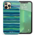 Custom Initials Tropical Turquoise Stripes iPhone Case