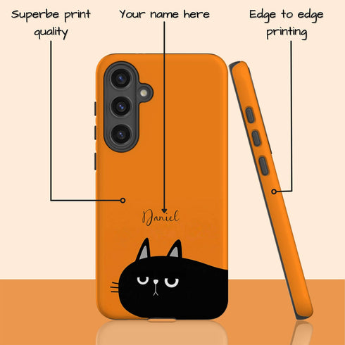 Personalized Cute Cat Mood Galaxy Case