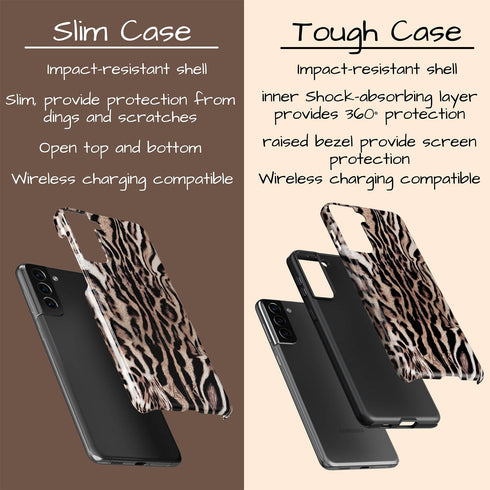 Custom Monogram Initials Chic Tiger Galaxy Case