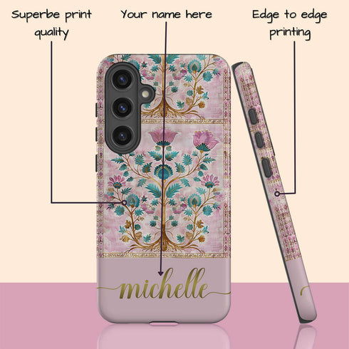Custom Name Mandala Boho Floral Galaxy Case