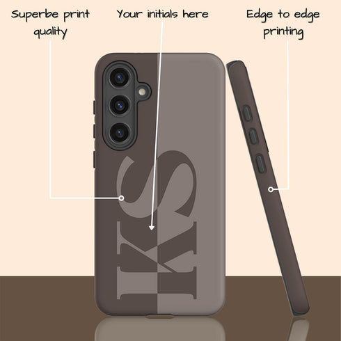 Personalized Minimalist Two-Tone Terra Galaxy Case