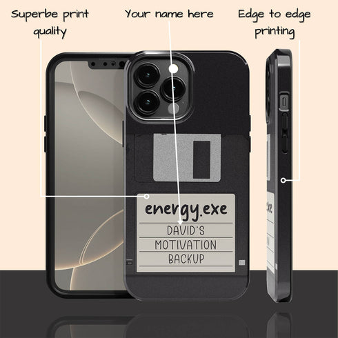 Personalized Emotional Backup Floppy Disk iPhone Case