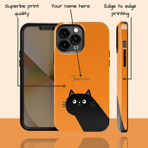Personalized Cute Cat Mood iPhone Case