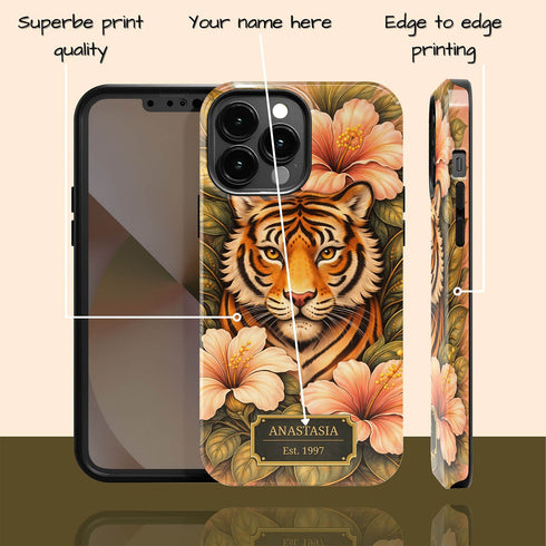 Personalized Royal Tiger Garden iPhone Case