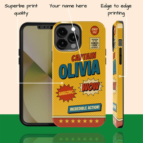 Personalized Retro Comic Book iPhone Case