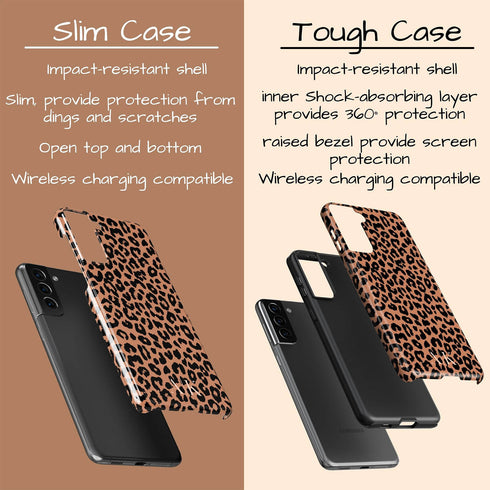 Chocolate Leopard Custom Initials Galaxy Case