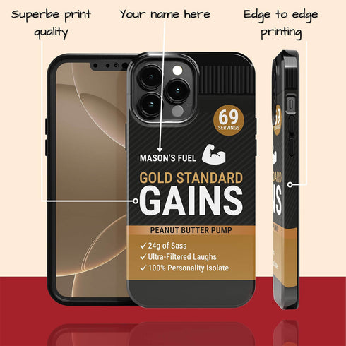 Personalized Gym Rat Protein Powder iPhone Case