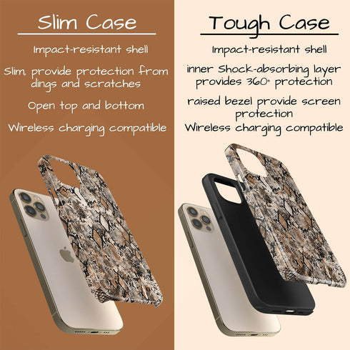 Custom Monogram Initials Snakeskin iPhone Case