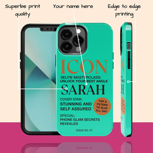 Personalized Iconic Pop Glam Magazine Cover iPhone Case