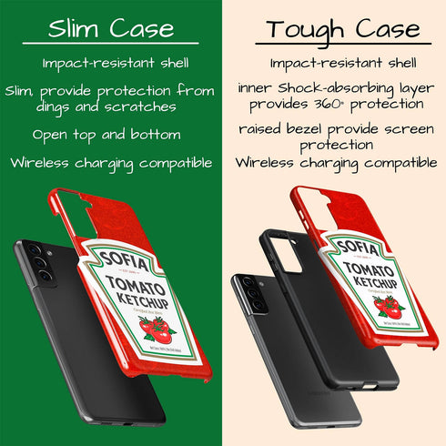 Personalized Hot Tomato Ketchup Bottle Galaxy Case