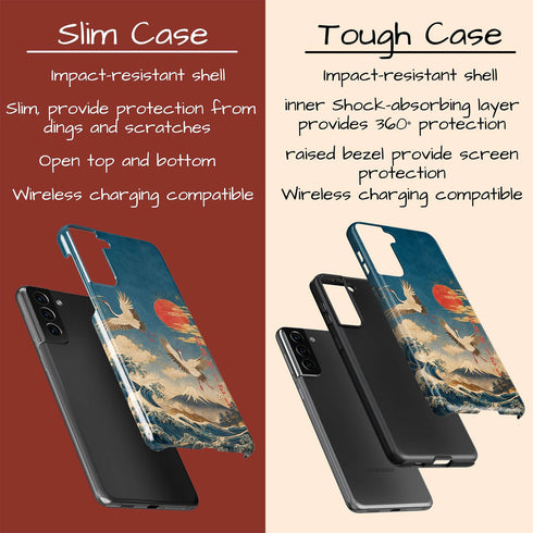 Personalized Cranes of Fuji Galaxy Case