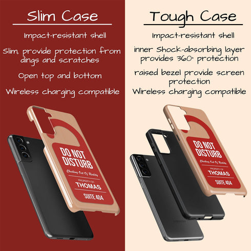 Personalized Hotel Charm Do Not Disturb Galaxy Case