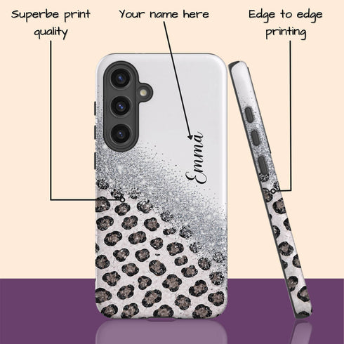 Personalized Leopard Glam Galaxy Case