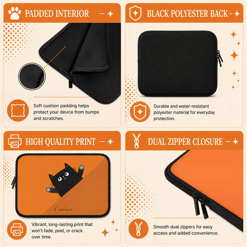 Personalized Cat Mood Laptop Sleeve