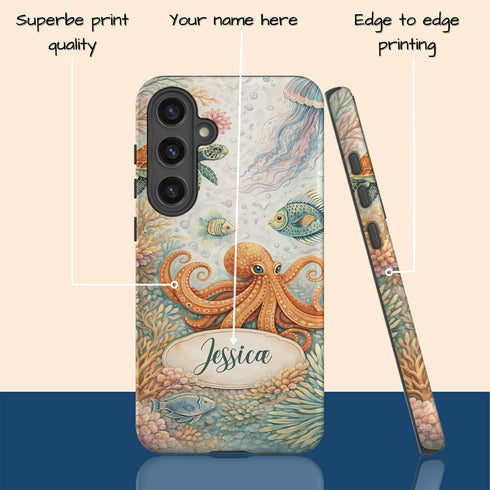 Personalized Enchanting Coastal Reef Galaxy Case