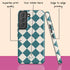 Custom Initials Argyle Checkerboard Galaxy Case