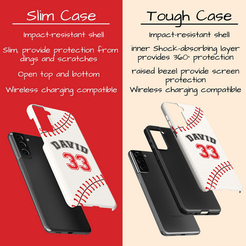 Custom Baseball Player & Number Galaxy Case